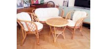 Salon en rotin vintage 70s TBE