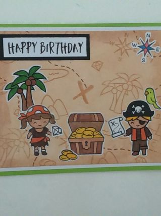 Carte anniversaire pirate