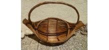 panier  en rotin ancien , vintage