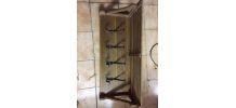 porte manteaux en bois et patères en fer