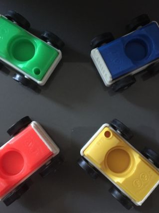 lot de 4 petites voitures fisher price