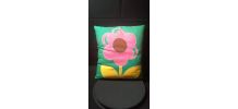 Joli coussin fleur d'epoque 70's 