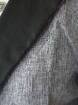 Veste blazer gris noir cintré ajusté bicolore col femme taille 38 40