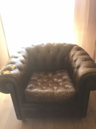 Canapé Chesterfield 1 Place (usé)