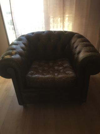 Canapé Chesterfield 1 Place (usé)