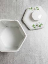 pot en porcelaine pour coton tige salle de bain