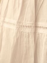 Jupe blanche patineuse évasée broderie dentelle guipure ajourée bohème femme taille 38