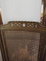 Fauteuil de bureau, dossier cannelé style Louis XVI.