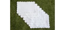 8 sets de table boutis blanc
