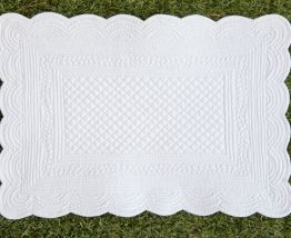 8 sets de table boutis blanc