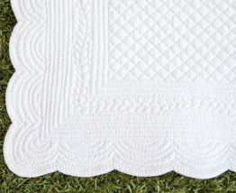 8 sets de table boutis blanc