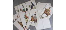 lot de cartes postales thème "les uniformes"