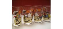 4 verres Amora Lucky Luke