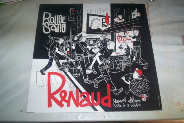 PUB PLV CARTONNAGE RENAUD pour l'album rouge sang