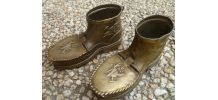 chaussures cendrier en laiton, vintage