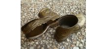 chaussures cendrier en laiton, vintage