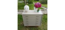 Commode vintage beige rosé bois