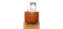 Commode vintage années 1950s pieds compas style scandinave