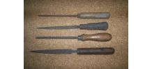 lot de 4 anciennes limes rapes 