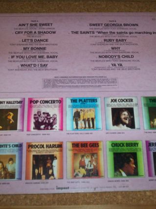 disque 33 tours 12 titres the beatles et tony sheridan 