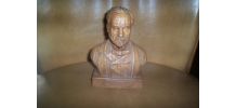 BUSTE EN RESINE DE BOIS DE LOUIS PASTEUR 