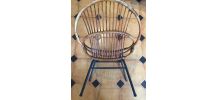 Fauteuil enfant en osier, rotin