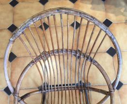 Fauteuil enfant en osier, rotin