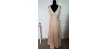 Robe de soirée cocktail beige