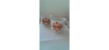 Deux grandes tasses, porcelaine Vercor