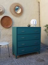 Commode vintage vert emeraude