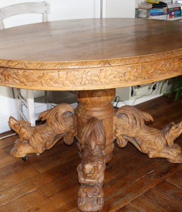 Table en chêne XIXème