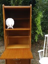 Secretaire haut vintage en bois 