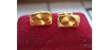 Boutons de manchette année 1960 plaqué or , taille Diamant