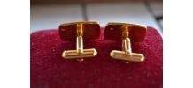 Boutons de manchette année 1960 plaqué or , taille Diamant