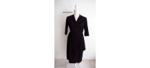 Robe porteuille brocart violine vintage 50's 60's