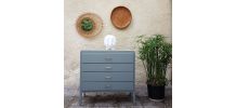 Commode en bois kaki