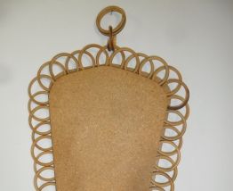 miroir en rotin
