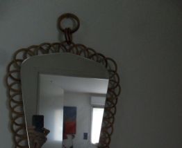 miroir en rotin