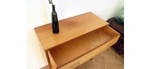 Commode vintage scandinave pieds compas 60's camel - Livraison OFFERTE