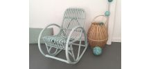Rocking chair enfant en rotin "mint"