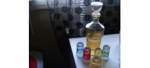 bouteille de liqueur+verre
