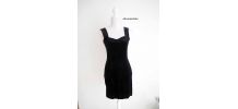 Robe moulante en velours noir vintage 90's