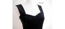 Robe moulante en velours noir vintage 90's