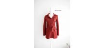 Veste saharienne safari rouge bordeaux vintage 60's