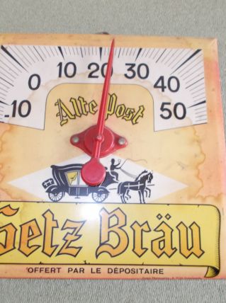ancien plaque thermometre publicitaire
