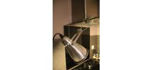 Lampe spot à pince en alu