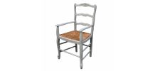 Fauteuil provençal paillé, esprit campagne chic