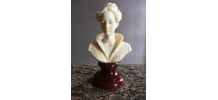 buste femme pierre blanche