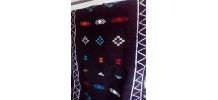 tapis berbère marocain (noir et rouge)