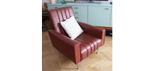 Grand Fauteuil marron années 60